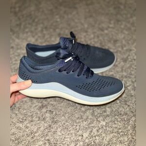 Crocs LiteRide Women's Lace Up Shoes Size 11 Blue Comfy Sneakers Casual Comfort